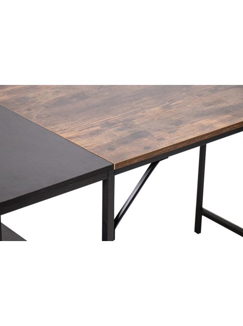 Ocala íróasztal fekete-barna 75x120x60 cm 317831