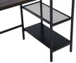 Oviedo íróasztal fekete-barna 76x120x60 cm 317833