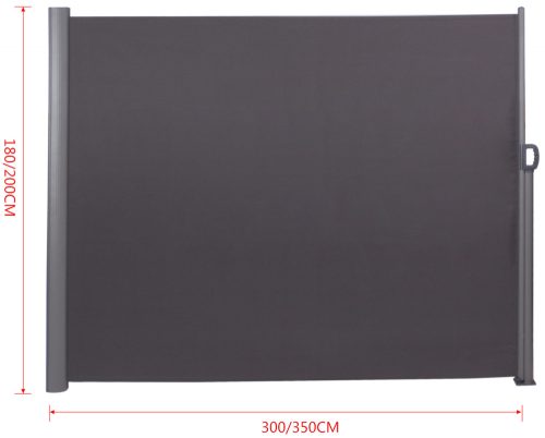 Lovington kihúzható belátásgátló nantracit 180x300 cm 317922