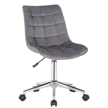   Medford modern irodai forgószék steppelt bársony szürke 318093