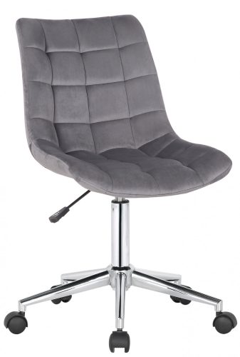 Medford modern irodai forgószék steppelt bársony szürke 318093
