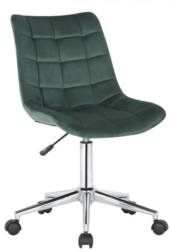 Medford modern irodai forgószék steppelt bársony zöld 318095