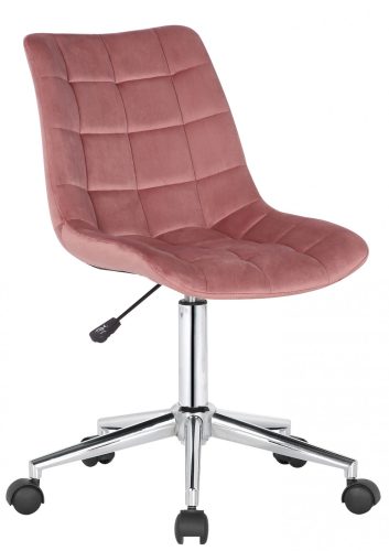 Medford modern irodai forgószék steppelt bársony pink 318096