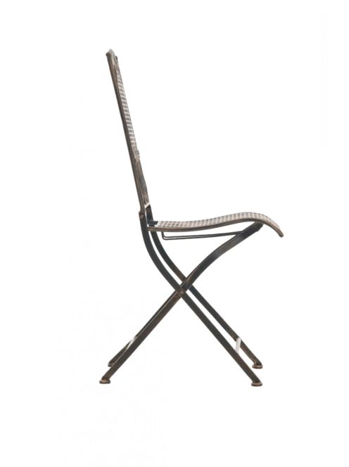 Kiran vidéki stílusú kerti szék 2 db-os szett bronz porszórt fém 320685