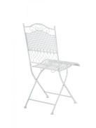 Kiran vidéki stílusú kerti szék 2 db-os szett fehér porszórt fém 320688