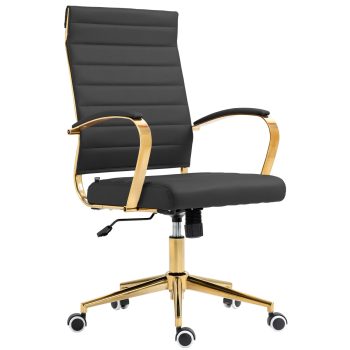 Havana modern Irodai forgószék műbőr fekete-arany 322673