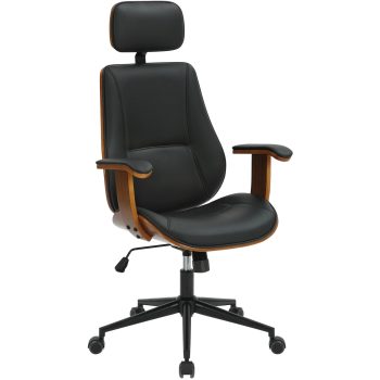 Lugo modern irodai forgószék műbőr dió-fekete 323591