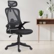 Taos irodai forgószék légáteresztő háttámlával fekete 324080