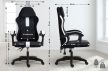 Miltona Irodai forgószék szövet fekete-fehér 324790