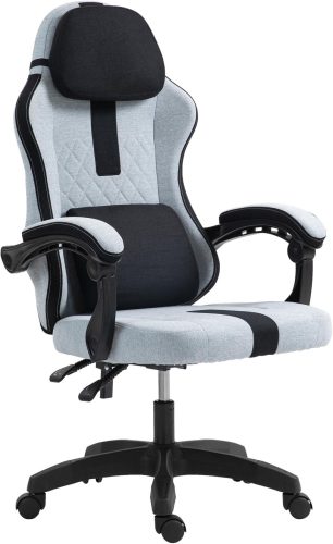 Miltona gamer szék szövet szürke-fekete 324791