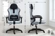 Miltona gamer szék szövet szürke-fekete 324791