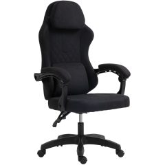 Miltona gamer szék szövet fekete-fekete 324792