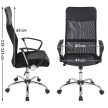 Casaria Deluxe irodai szék forgószék légáteresztő háttámlával fekete (100937)