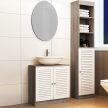 Casaria fürdőszobai magas szekrény 6 polccal, 34 x 26 x 170cm (101548)