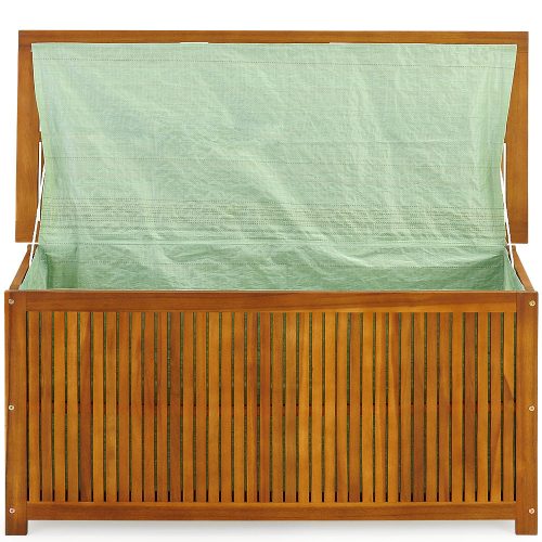 Akácfa tárolódoboz 110x46x59cm, belső borítás 300L 101835