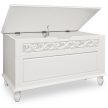 Casaria Jersey fehér faláda tároló láda ülőpad, 80x40x48cm (102565)