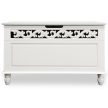 Casaria Jersey fehér faláda tároló láda ülőpad, 80x40x48cm (102565)