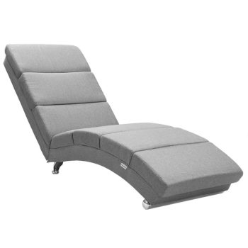   Casaria London relaxációs ágy pihenőágy világosszürke szövet 106893