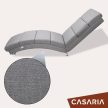 Casaria London relaxációs ágy pihenőágy világosszürke szövet 106893