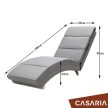 Casaria London relaxációs ágy pihenőágy világosszürke szövet 106893