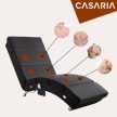 Casaria relaxációs nyugágy antracit masszázs és melegítő funkcióval (107817)