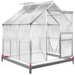 Gardebruk alumínium üvegház melegház alappal 190x190x195cm (991462)