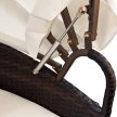 Casaria polyrattan napozósziget kerti ágy napozóágy 185cm barna-fekete (992853)