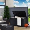 Ikaria XL polyrattan kerti tároló láda fekete 950 l 145x80x83 cm 200201
