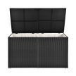 Ikaria XL polyrattan kerti tároló láda fekete 950 l 145x80x83 cm 200201