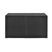 Ikaria XL polyrattan kerti tároló láda fekete 950 l 145x80x83 cm 200201