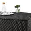 Ikaria XL polyrattan kerti tároló láda fekete 950 l 145x80x83 cm 200201