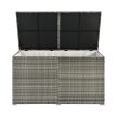 Ikaria XL polyrattan kerti tároló láda szürke 950 l 145x80x83 cm 200202