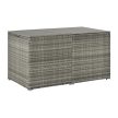 Ikaria XL polyrattan kerti tároló láda szürke 950 l 145x80x83 cm 200202