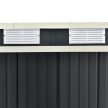 Fém kerti ház kerti tároló fémház antracit alapszerkezettel 213×130×173 cm (21055)