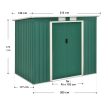 Fém kerti ház kerti tároló fémház zöld alapszerkezettel 213×130×173 cm (21056)