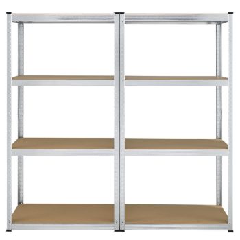   Easy 2 darabos nagy teherbírású raktárpolc szett tároló garázspolc 160x80x40 cm 21094