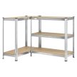 Basic nagy teherbírású polcrendszer fém polc tároló 180x90x40 cm 21096
