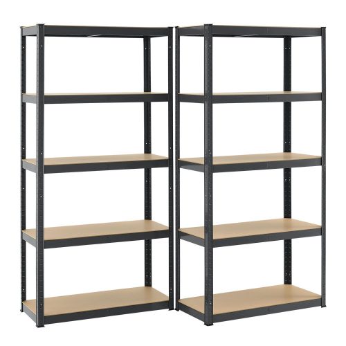 Basic nagy teherbírású polcrendszer fém polc tároló szürke180x90x40 cm 2 db-os szett 21151