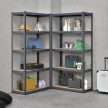 Basic nagy teherbírású polcrendszer fém polc tároló szürke180x90x40 cm 2 db-os szett 21151