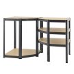Basic sarok tároló állvány műhelypolc 180x70 cm szürke 21152
