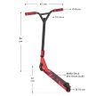 Trick roller 360°-os kormányzással Stunt Scooter piros-fekete 24631
