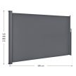 Dubai oldalsó napellenző kihúzható belátásgátló 300x180 cm szürke 25412
