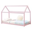 Carlotta gyerekágy rácsos kerettel és tetővel rózsaszín matrac nélül 90x200 cm 28473