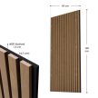 Fali panel akusztikus panel falpanel 4 db-os szett 120x60x1,8 cm sötét natúr tölgy (301642)