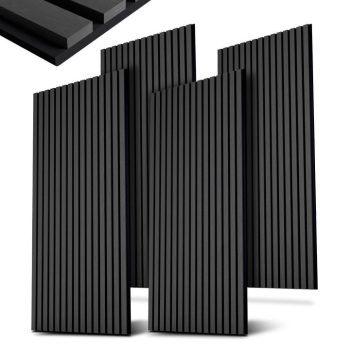   Fali panel akusztikus panel falpanel 4 db-os szett 120x60x1,8 cm sötétszürke (301643)