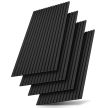 Fali panel akusztikus panel falpanel 4 db-os szett 120x60x1,8 cm sötétszürke (301643)