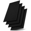 Fali panel akusztikus panel falpanel 4 db-os szett 120x60x1,8 cm fekete (301644)