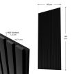 Fali panel akusztikus panel falpanel 4 db-os szett 120x60x1,8 cm fekete (301644)