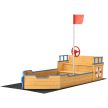 Fa homokozó "Pirates" kalózhajó forma paddal 51181