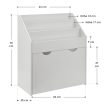 Dzsungel gyermek könyvespolc játéktároló rekeszek fehér fából 63x30x70 cm 51261